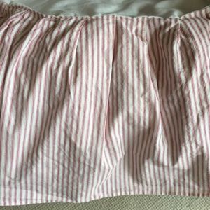 Queen Size Ticking Stripe Bed skirt